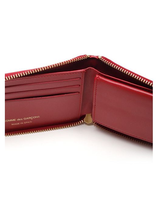 Comme des Garçons Red Zip Around Wallet for men