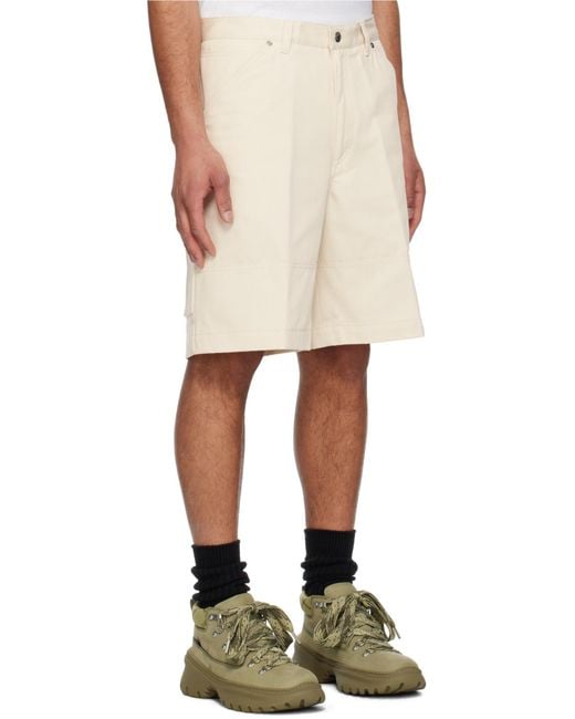 Moncler Natural Denim Shorts for men