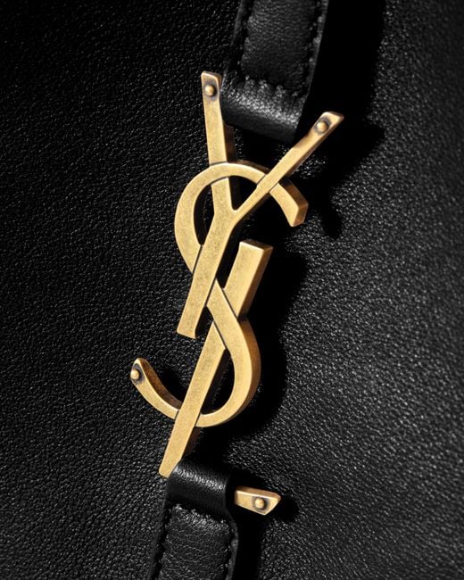 Saint Laurent White Le 5 A 7 Supple Crossbody Bag En Cuir Grainé