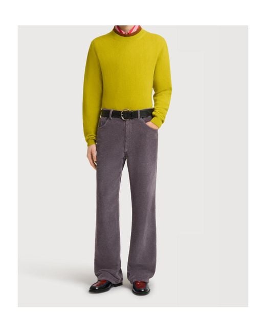 Marni Purple Corduroy Flared Trousers for men