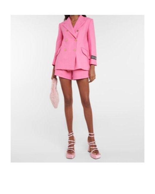 Mach & Mach Pink Sydney Embellished Satin Platform Sandals