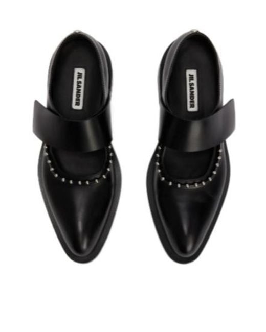 Jil Sander Black Mary Jane Pumps