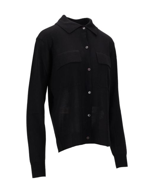 P.A.R.O.S.H. Black Buttoned Cardigan