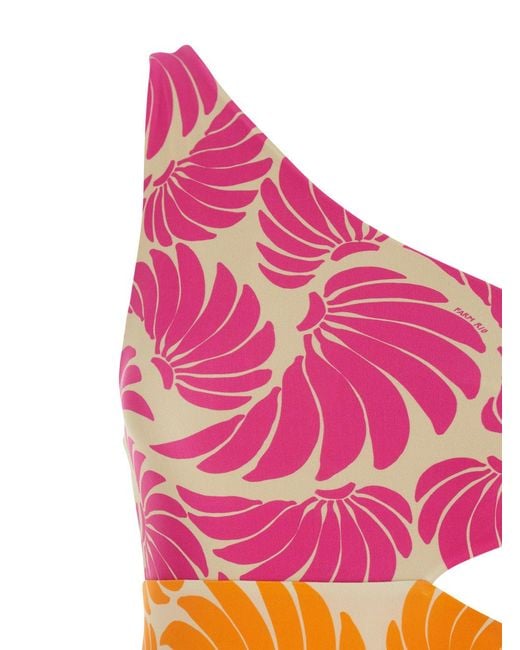 Farm Rio Green Banana Wings Cut-Out One-Piece Beachwear