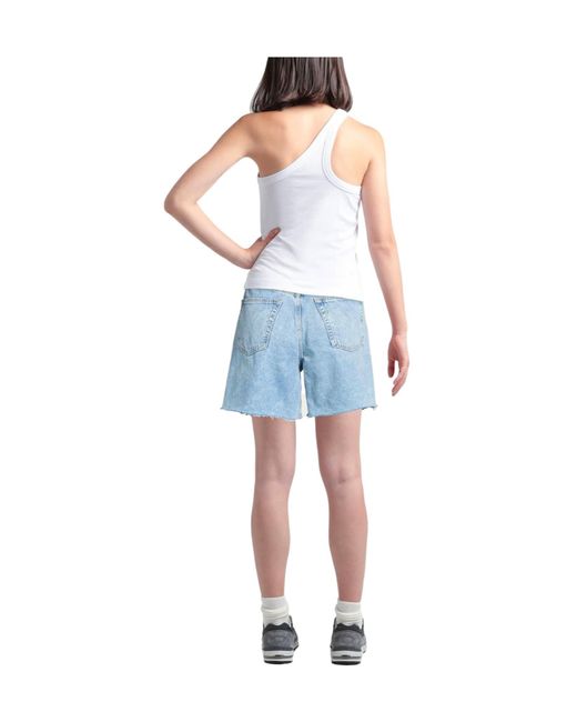 Rag & Bone Blue Stylish Light-Wash Denim Shorts
