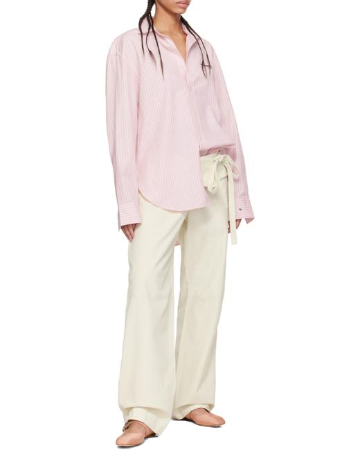 Aeyde Pink Uma Square Toe Mary Jane Flats
