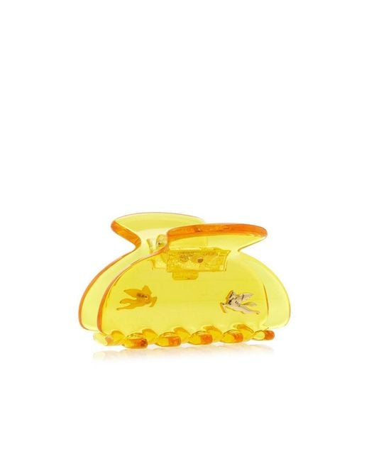 Etro Yellow Logo Hair Accessories