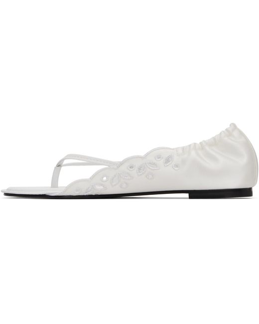 Jacquemus White Open-Toe Flat Sandals