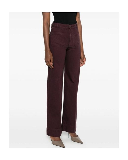 Victoria Beckham Purple Alina Straight-Leg Jeans