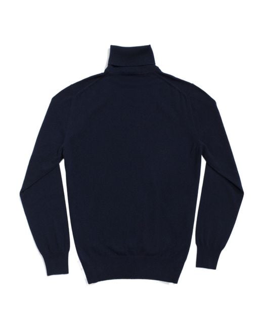 Loro Piana Blue Classic Turtleneck Jumper for men