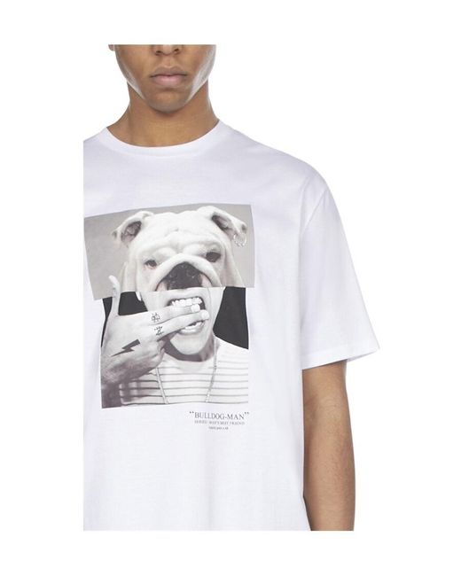Neil Barrett White Printed T-Shirt With Round Neck for men
