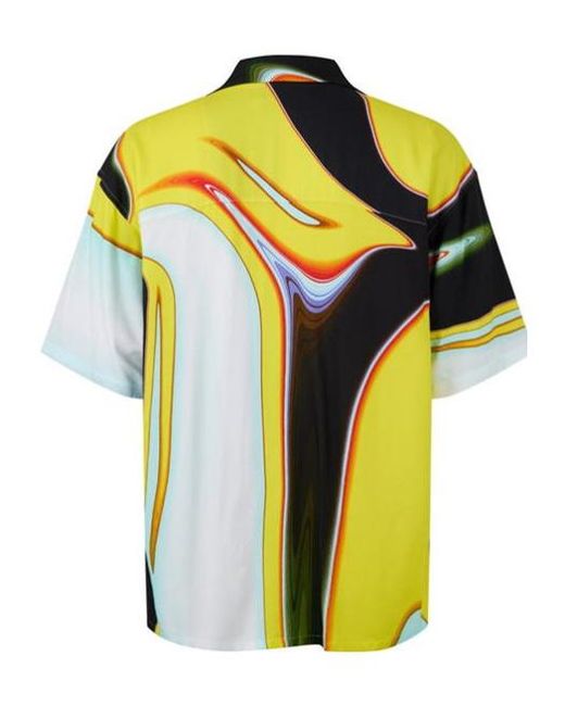 Ambush Blue Printed Short Sleeved Shirt for men