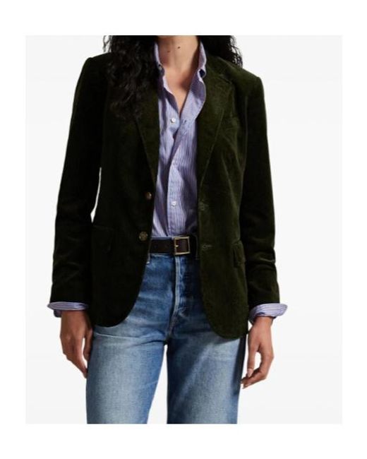 Polo Ralph Lauren Green Single-Breasted Corduroy Blazer