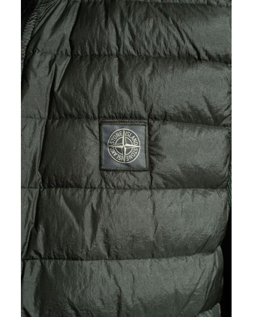 Stone Island Gray Compass-Patch Quilted Gilet for men