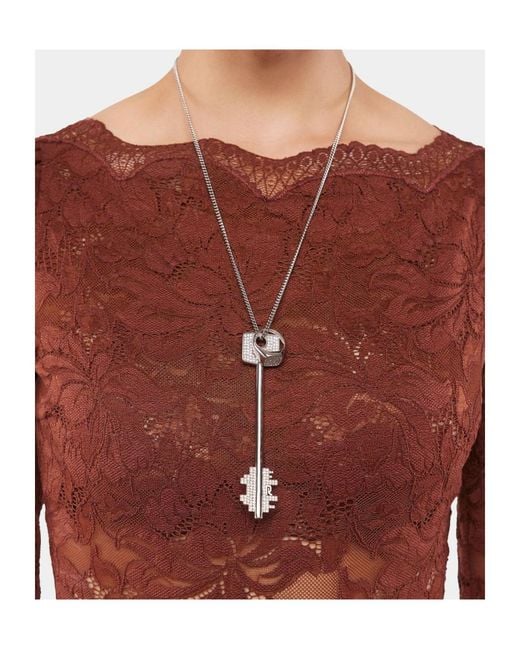 Rabanne White Rabanne Key-Pendant Necklace