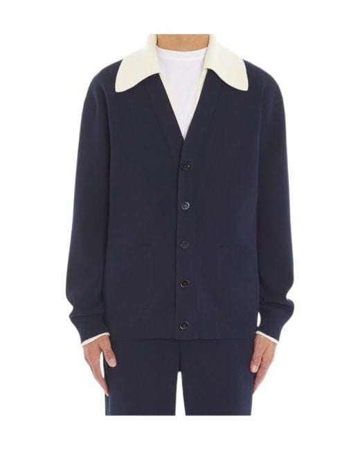 Lanvin Blue Cotton Jumper for men