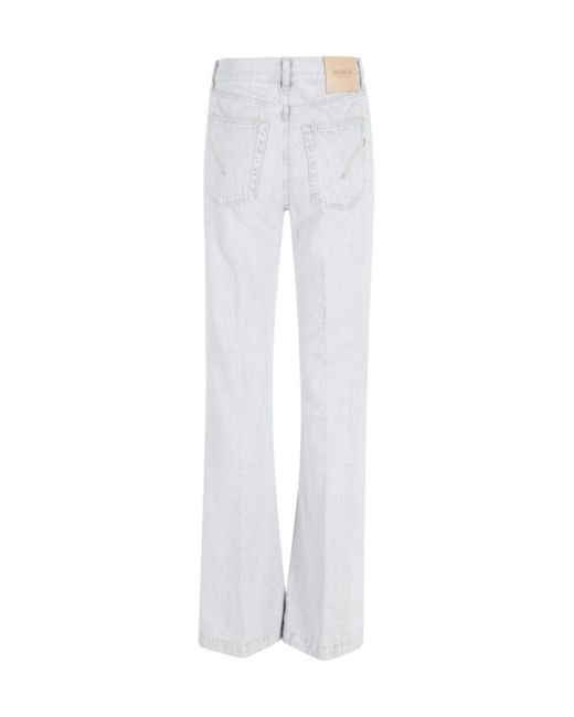 Dondup White Jeans With Belt Loops