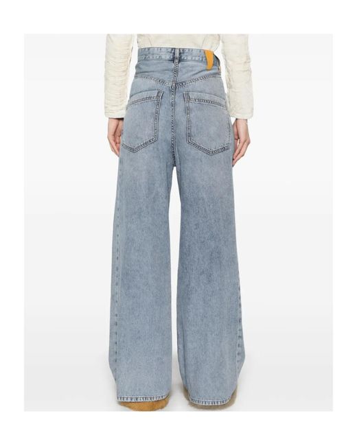DARKPARK Blue Ines Fold Over Denim Jeans