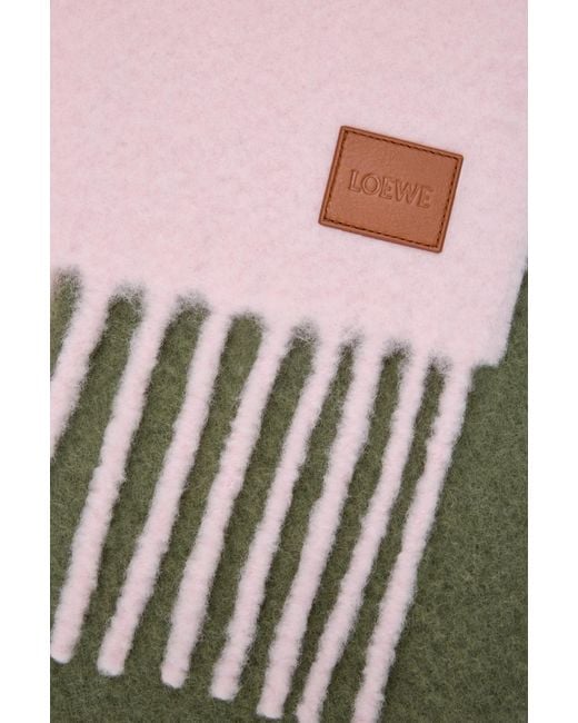 Loewe Green Wool-Alpaca Scarf