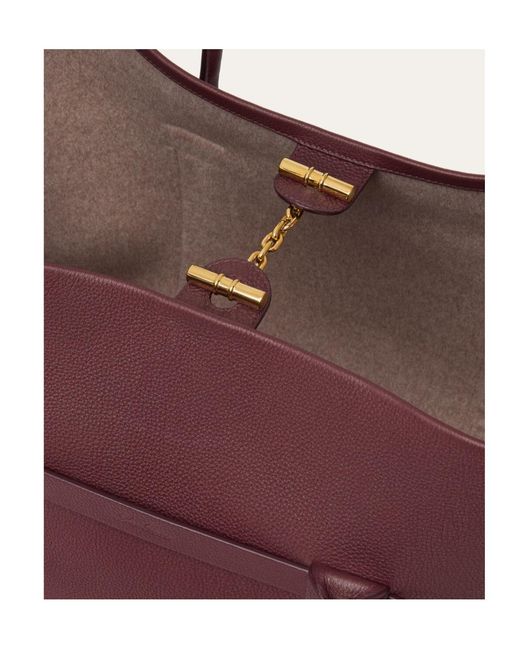 Loro Piana Red Ghiera Large Handbag