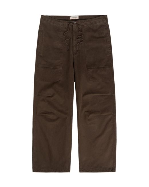 Entire studios Brown Barren Wide-Leg Denim Cargo Trousers for men