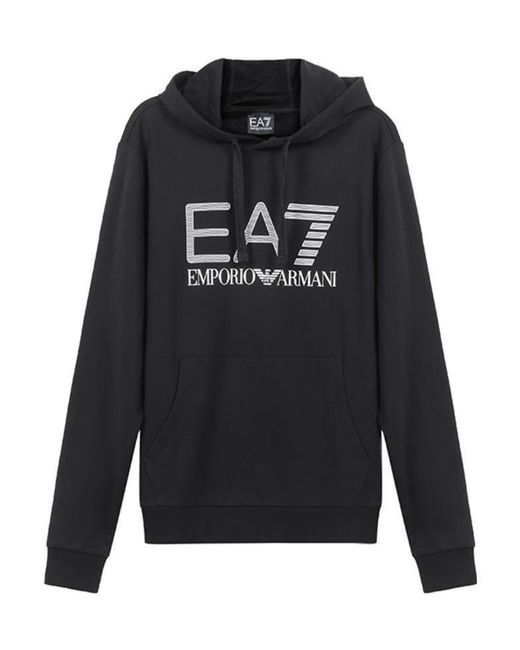 EA7 Black Logo Sweater for men