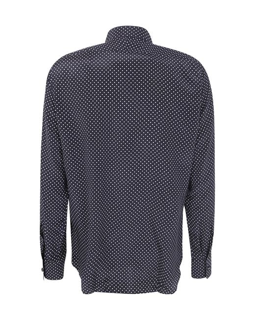 Tom Ford Blue Polka Dot Shirt for men