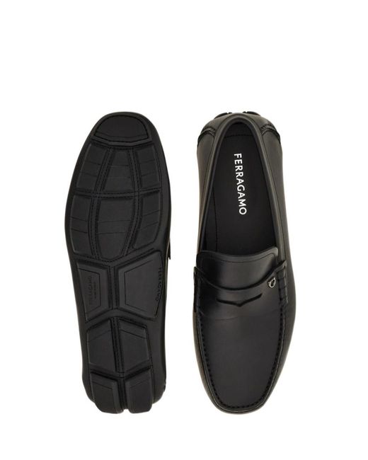 Ferragamo Black Penny Driver Loafer for men
