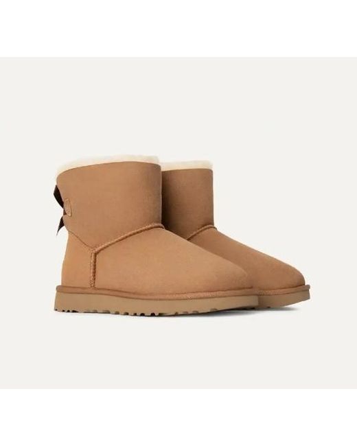 Ugg Brown Logo Ankle Boots
