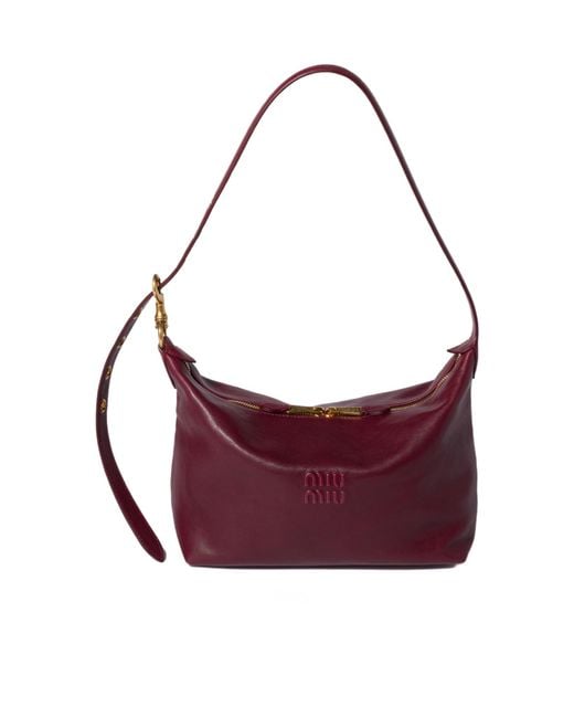 Miu Miu Purple Spirit Nappa Leather Bag