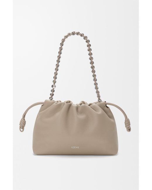 Loewe Gray Flamenco Medium Shoulder Bag
