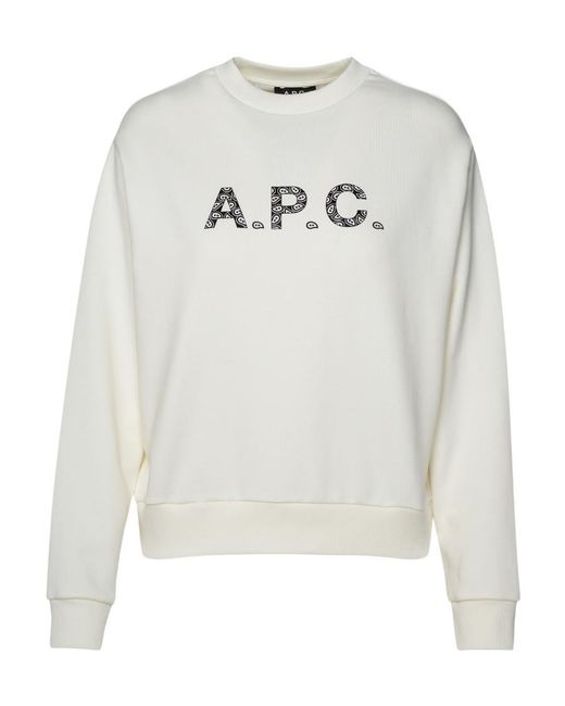 A.P.C. Gray Logo-Printed Crewneck Sweatshirt