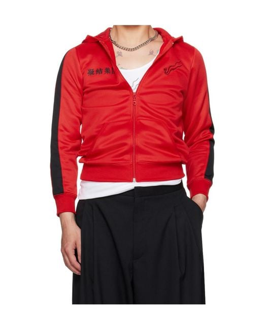 Lu'u Dan Red X Clot Collaboration Zip-Up Casual Jacket for men