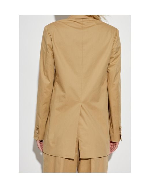 Dries Van Noten Natural Long-Sleeved Suit Jacket