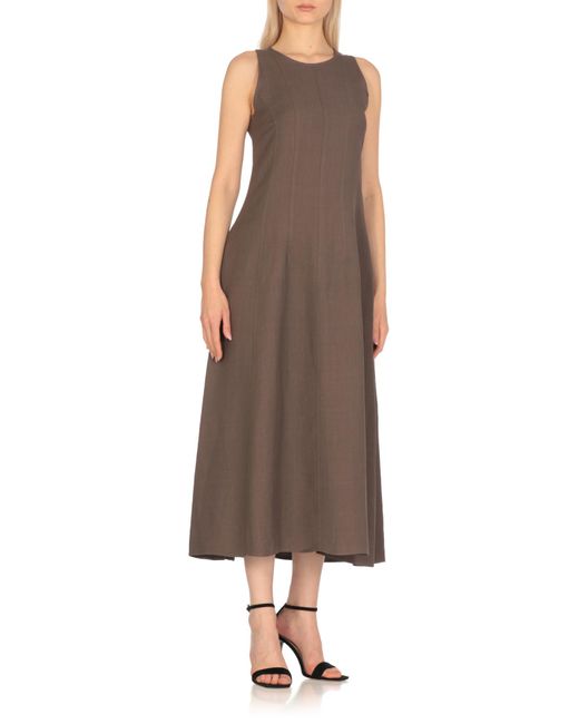 Antonelli Brown Monsen Sleeveless Dress