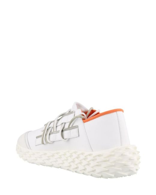 Giuseppe Zanotti White Strap-Up Casual Sneakers for men