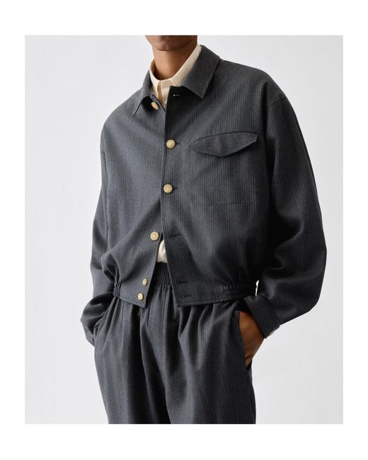 Jacquemus Blue Long-Sleeve Casual Jacket for men
