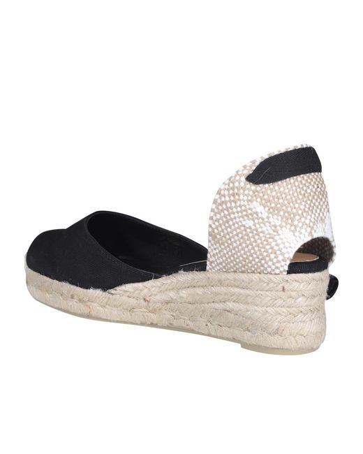 Castaner Black Castañer Carina Ankle Strapped Wedge Espadrilles