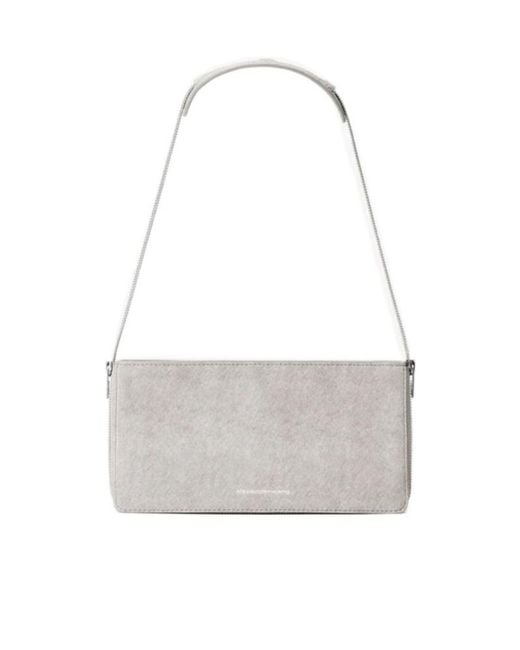 Alexander Wang White Siren Zip-Up Mini Shoulder Bag