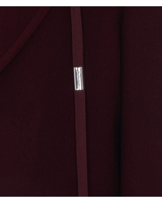 Ann Demeulemeester Red Aldina Strap-Detailed Long Coat