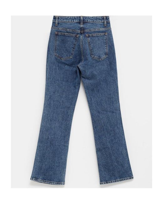 Khaite Blue Vivian Cropped Jeans