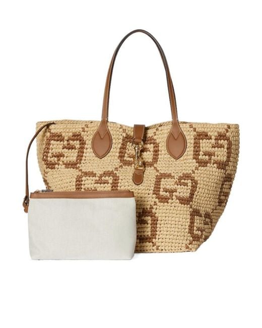 Gucci Natural Small Gg Tote Bag