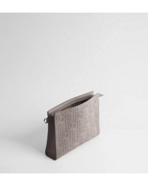 Dior Gray A5 Triangle Pouch for men