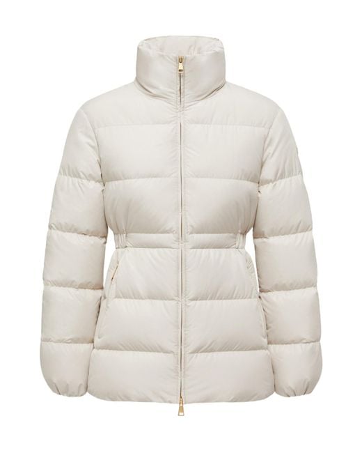 Moncler White Brossette Short Down Jacket