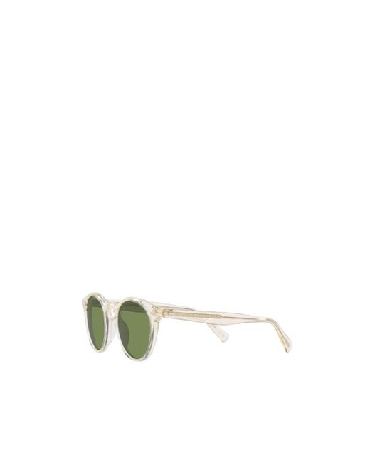 Oliver Peoples Green Romare Round-Frame Sunglasses for men