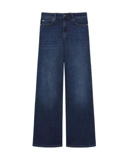 iBlues Blue Wide-Leg Trousers
