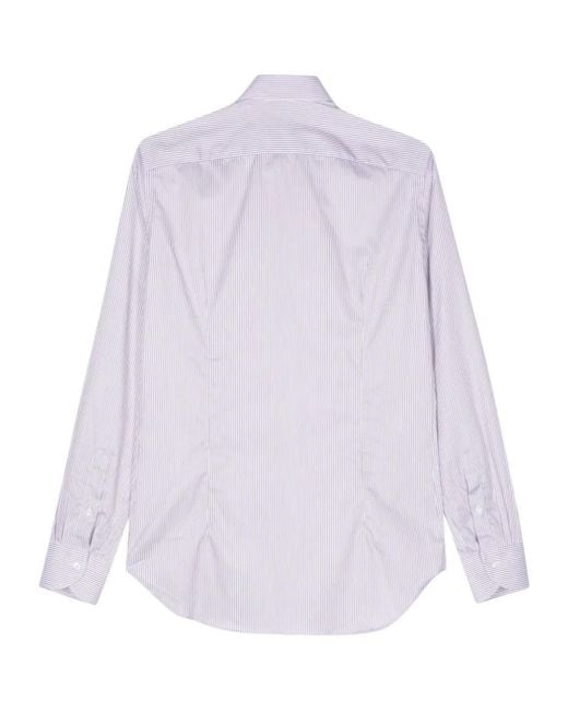 Canali Purple Striped Shirt for men