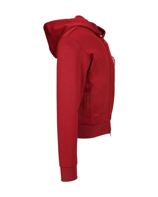 Adidas by Wales Bonner Red Adidas Originals X Wales Bonner Logo Printed Zip-Up Hoodie for men