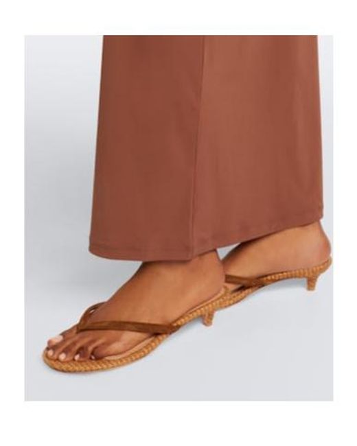 Christopher Esber Brown Arced Ruched Maxi Dress