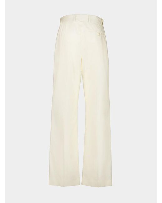 Stella McCartney White Casual Pants With Belt Loops